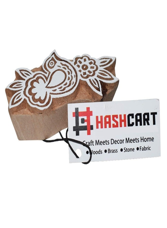 Hashcart Hand-Carved Mughal Design Wooden Baren Blocks/Stamps - (Set of 8) - Image 2